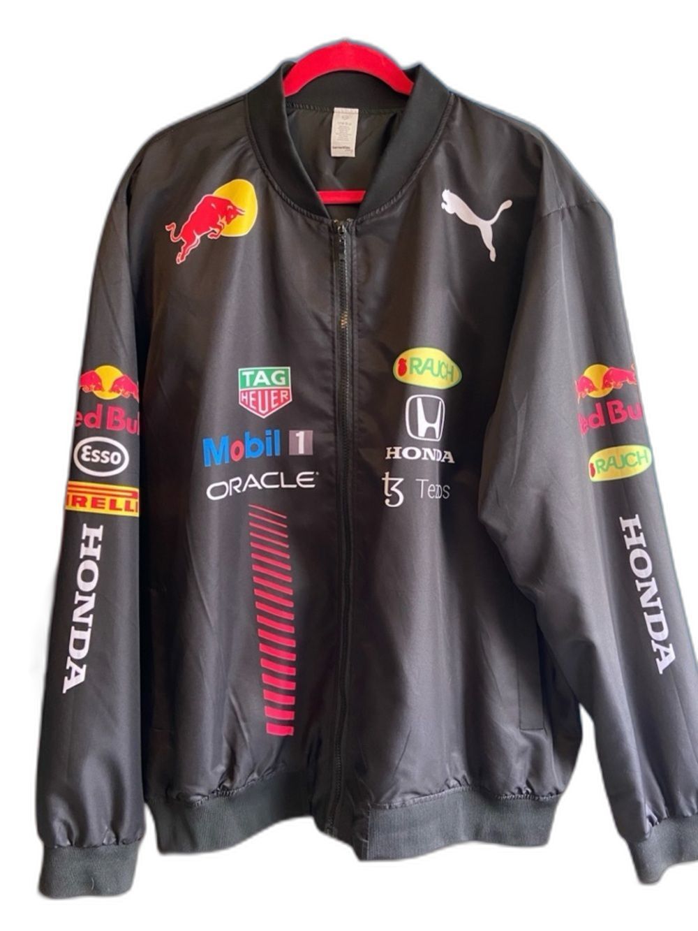 Puma Red Bull Formula One Black Bomber Jacket Size 2XL NWOT